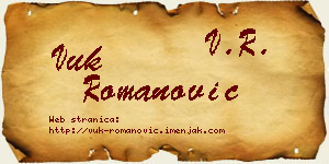 Vuk Romanović vizit kartica